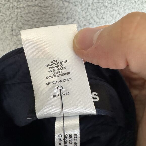 Express Pants Mens 32x34 Blue Slim Performance Stretch Wool Blend Tuxedo - Picture 11 of 12